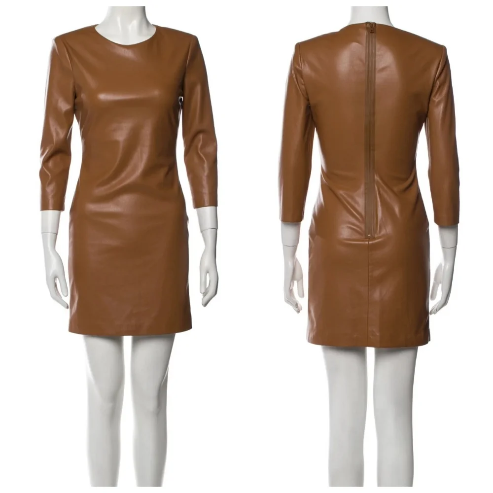 Alice + olivia inka leather mini dress Size 4 - Picture 15 of 16